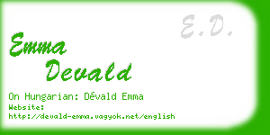 emma devald business card